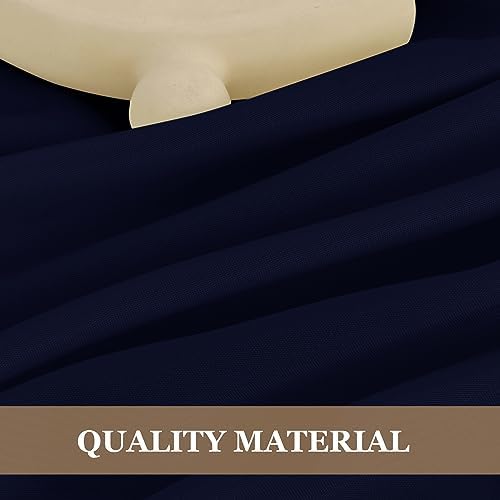 Fitable 6 Pack Navy Tablecloths 90 Inch Round for 36"-72" Tables - Image 3