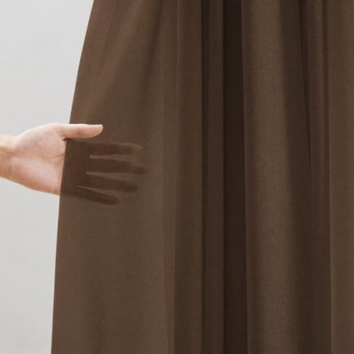 Brown Wedding Arch Draping Fabric Sheer Curtain Drapes 2 Panels | 20ft Extra Long Shimmery Tan Backdrop Curtains Bulk for Wedding Anniversary Party Fall Outdoor Events Drapery Backgrounds - Image 5