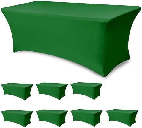 Spandex Table Cloths for 6 foot Rectangle Tables-Fitted Stretch Table Cover by Enjoyidea