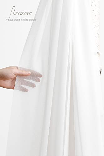 Floroom Wedding Arch Draping Fabric 2 Panels 19Ft White Chiffon Fabric Drapes Arbor Drapery Wedding Ceremony Reception Swag Decorations - Image 5