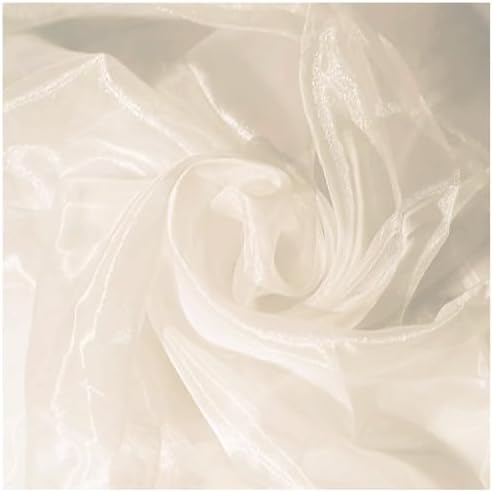 25 Yard Organza Fabric 44" Wide for Wedding Event Décor - Cream - Image 5