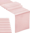 10-Pack Satin Table Runner Rose Gold 12 x 108 inches Long, Table Runners for Wedding, Birthday Parties, Banquets Decorations（10 Pack, 12x108 Inch, Rose Gold） by Hahuho