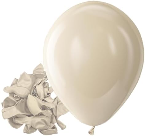 Bezente White Sand Latex Matte Party Balloons 150 Pack 5 inch Small by Bezente