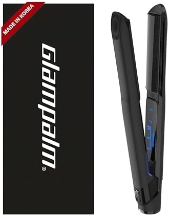 GLAMPALM GlamMuse Volumizing 1" Korea's No.1 Cruved Flat Iron by Glampalm