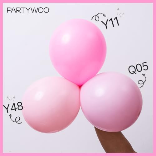 PartyWoo Light Pink Balloons 50pcs Pastel Pale Baby Pink Color 12 Inch - Image 4