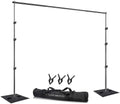 SLOW DOLPHIN Heavy Duty Backdrop Stand10ft x 8.5ft Adjustable Background Support System Kit with Steel Base for Photography, Photo Backdrop Stand for Parties Birthday, Photo Booth Video Studio by SLOWDOLPHIN
