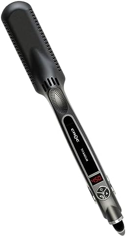 Croc Classic Silver Titanium Flat Iron Hair Straightener, 1.5 Inch by Unknown