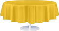 Grandipity Plastic Table Cloth Disposable 12 Pack 84" Round Yellow by Grandipity