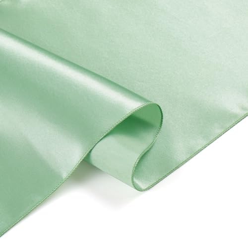 Sage Green Satin Table Runner, 12x108 Inches, 12 Pack - Image 6