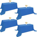 4 Pack Rectangle Tablecloth 90x132Inch Blue Rectangle Tables Washable Polyester Table Cover for Wedding Dining Table Buffet Parties Banquet Decoration（Blue） by JALANCY