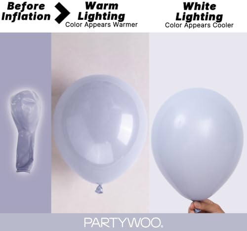 PartyWoo Dusty Blue Balloons 140pcs Slate Blue Boho Neutral Different Sizes - Image 3