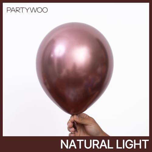 PartyWoo Copper Bronze Balloons 50pcs Metallic Brown Color 12 Inch - Image 2