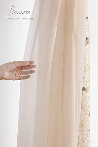 Floroom Wedding Arch Draping Fabric 3 Panels 20Ft Chiffon Fabric Drapes Arbor Drapery Wedding Ceremony Reception Swag Decorations (Nude +Cream +White) - Image 7