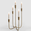 5-Candle Cast Iron Metal Candelabra Candlestick Holders 15 inch by SUJUN