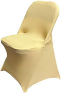 HAINARverS Folding Chair Covers for Wedding, 10pcs Champagne by HAINARverS