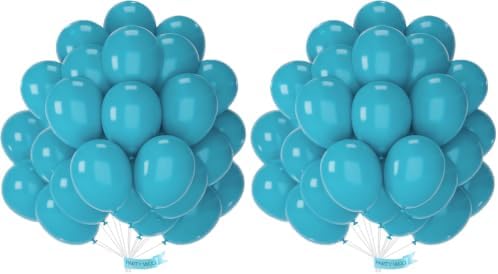 PartyWoo Dark Teal Balloons 50pcs Turquoise Aqua Blue Teal Color 12 Inch (Pack of 2) by PartyWoo
