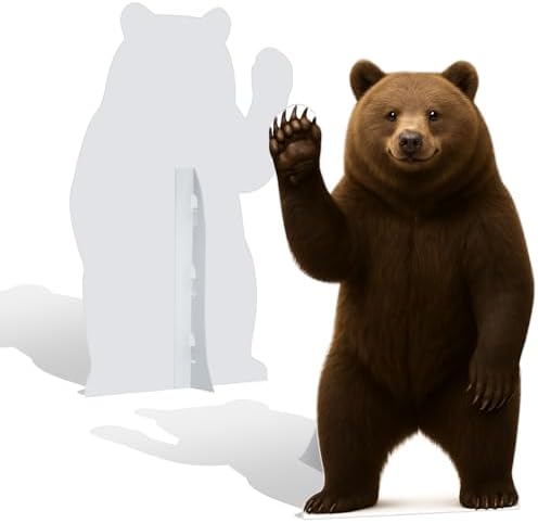 Brown Bear 4FT Life Size Cardboard Cutout Standup, 1 PC - Image 3