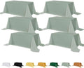 Fitable 6 Pack Sage Green Tablecloths for Rectangle Tables, 90 x 132 Inch by Fitable