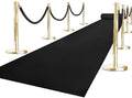 Black Carpet Runner for Party, Premium 160 GSM Felt Non-Woven Fabric Runway Rug for Party Wedding & Special Events,Rolled Package Without Creases (Black, 3X15 ft) by OQSC
