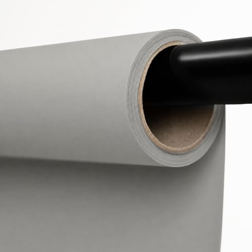 Kate Seamless Paper Backdrop for Photography Light Gray Photo Backdrop Paper (53''x32.8' Pursuit Grey) by KateBackdropforPhotography