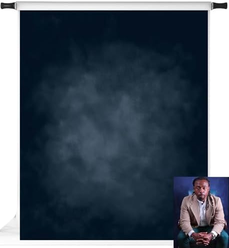 Kate Dark Blue Photography Backdrops Abstract Photo Backdrop Poratrait Background for Photoshoot, 8x10ft by KateBackdropforPhotography