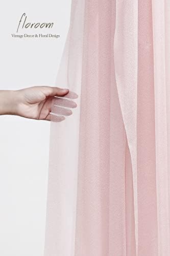 Floroom Wedding Arch Draping Fabric 2 Panels 20Ft Dusty Rose Chiffon Fabric Drapes Arbor Drapery Wedding Ceremony Reception Swag Decorations - Image 6