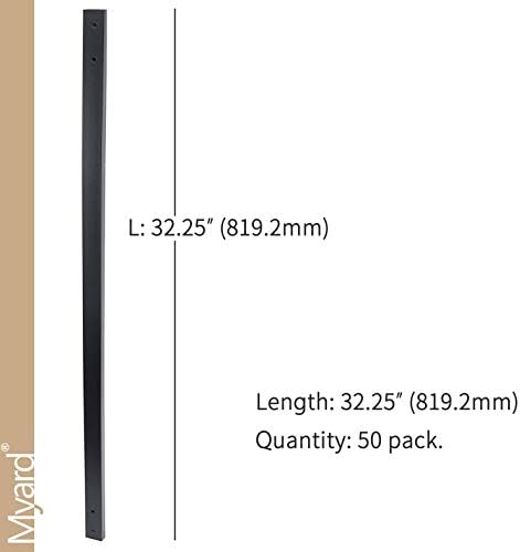Myard 32-1/4'' Traditional Rectangular Iron Deck Balusters, Matte Black - Image 3