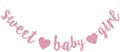 BEISHIDA Pre-Strung Glitter Pink Girl Baby Banner Baby Shower Decor by Beishida