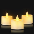 Ivory Flameless Tea Lights - 12 Pack Cozy LED Candles with Realistic Dancing Flicker, Standard Size Votives for Home Decor, Table Centerpiece, Bathroom (Ivory Base, 12 Pack) by Unknown