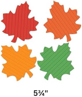 Beistle Tissue Autumn Leaves – 96 Count Fall Harvest Table Scatter Decoration, Thanksgiving Party Supplies, Seasonal Paper Leaf Confetti Décor Accents, Multicolor Silhouettes, 5.75" - Image 2