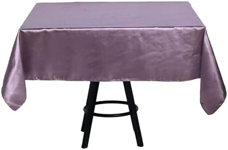 Balsa Circle 10 pcs 72x72 inch Amethyst Square Tablecloth Satin Fabric Overlays Linens | Table Cloths Cover for Wedding Party Banquet Reception Events Decoration Kitchen Dining Events Kitchen Dining by BalsaCircle