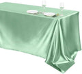 TURSTIN 1 Pack Sage Green Satin Tablecloth 102 x 58'' Overlay Table Cover by TURSTIN