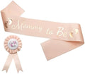 MILVOWOC 2 Pack Baby Shower Sash Set - Champagne Satin by MILVOWOC