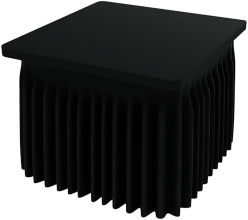 Smiry Spandex Elastic Fitted Table Cloth Skirt for 3FT Square Table by Smiry