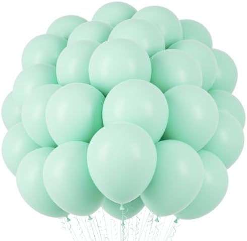 Voircoloria 66pcs Mint Green Pastel Green Latex Party Balloons, 12inch by Voircoloria