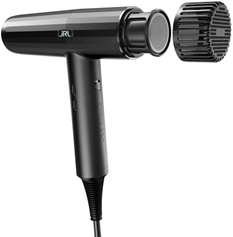 JRL Forte Pro Dryer - Professional Hair Blow Dryer with Diffuser w/Ionic Generator to Help Reduce Drying Time, Frizz and Static - Fast Hair Dryer w/ 3 Temperature Settings and Speed Settings (Black) - Image 2