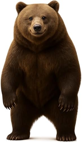 Brown Bear1 Cardboard Cutout, 2FT Life Size, Safari Theme, 1 PC by 111PRINT