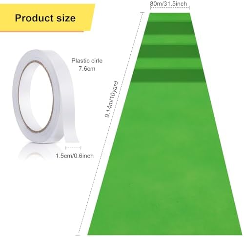 Grass Green Carpet Runner for Wedding Party Aisle with Tape - Image 3