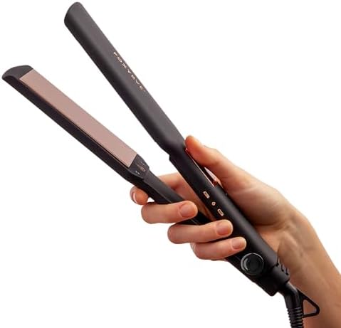 FoxyBae Flat Iron Hair Straightener - TRÉS Sleek 1.75" Wide Plate Titanium Flat-Iron - Dual Voltage Portable Professional Hair Straightener - Hot Tools - Locks Moisture & Shine [Black Rose-Gold] - Image 6