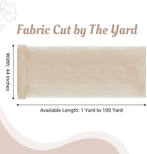20 Yard Organza Fabric 44" Wide for Wedding Event Décor - Cream - Image 2