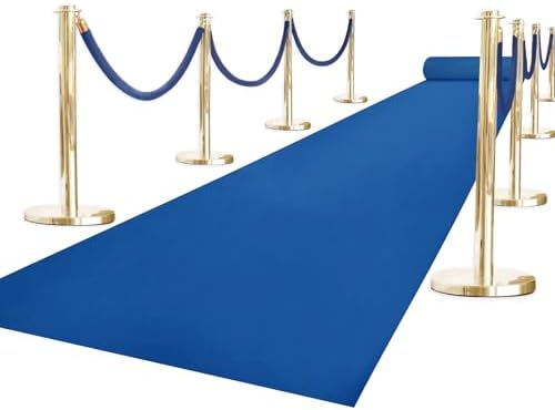 Royal Blue Carpet Runner for Party, Premium 160 GSM Felt Non-Woven Fabric Runway Rug for Party Wedding & Special Events,Rolled Package Without Creases (Royal Blue, 3X15 ft) by OQSC