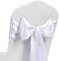 White Chair Sashes 50 Pack, White Chair Bows for Wedding Party Birthday Decor, Satin Ribbons Ties for Church Ceremony Event Decor by MAGTOWNE