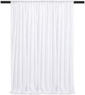 White Backdrop Curtain for Party 6x8FT White Wedding Backdrop Drapes by QueenDream