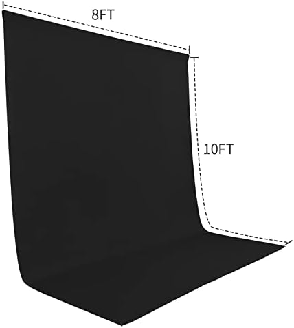 Sugargirl Black Backdrop Background for Photography, 8X10FT Photo Backdrop Black Screen Photo Booth Backdrop for Photoshoot Party Video(1 Panel) - Image 2