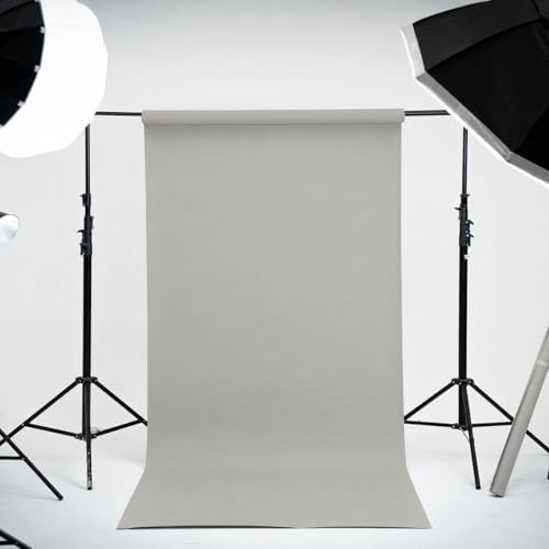 Kate Seamless Paper Backdrop for Photography Light Gray Photo Backdrop Paper (53''x32.8' Pursuit Grey) - Image 2