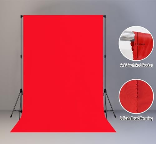 Red Photography Backdrop for Photoshoot, Fabric 6x9ft - Image 2