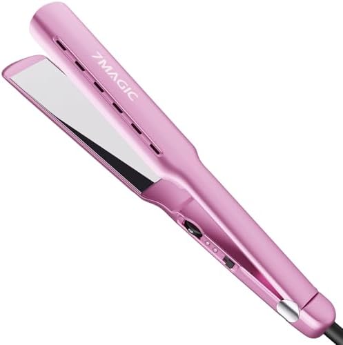 7MAGIC Nano Titanium 1.7" Flat Iron Hair Straightener for Thick Hair,Purple by 7MAGICSevenMagicOneSmartLife