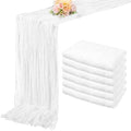 10FT 6 Pack White Cheesecloth Table Runner 20 x 120 Inch Long Rustic Gauze Cheese Cloth Table Runner for Wedding Bridal Baby Shower Table Decorations Boho Fabric Sheer Birthday Party Table Decor by FoliafeelHome
