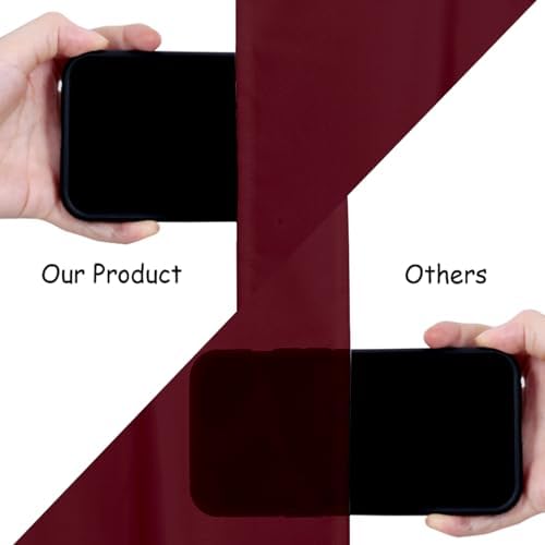 Burgundy Backdrop Curtains 30ftx10ft Christmas Polyester Photo Drapes - Image 5