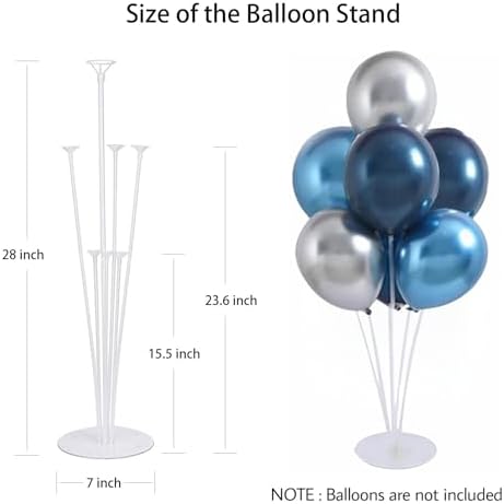 Balloon Stand Kit For Table - 4 Sets Balloon Sticks with Base For Birthday Graduation Party Decorations - Image 2